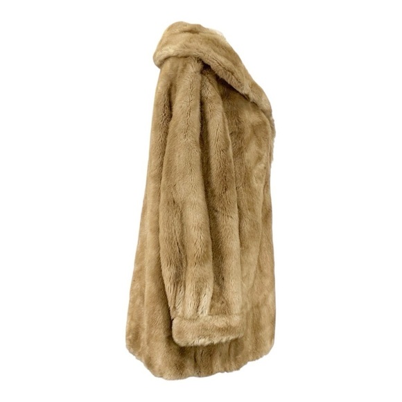 Vintage Dubrowsky & Joseph Faux Fur Coat Size Large - Picture 2 of 12